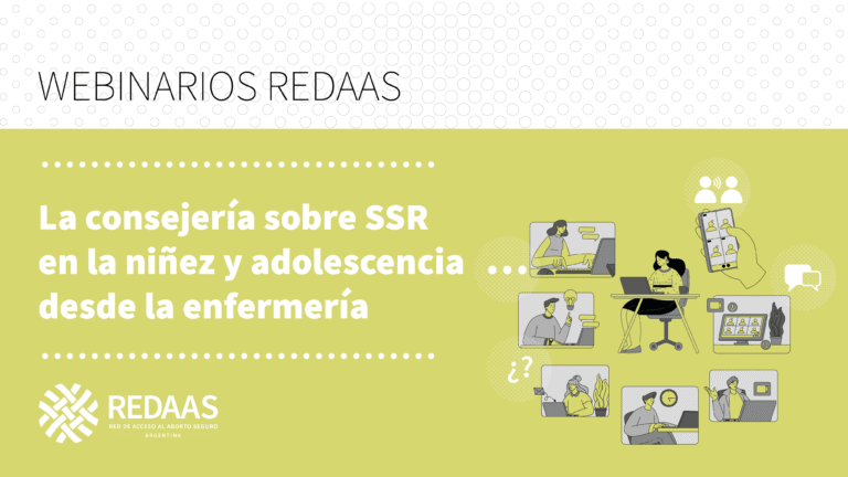 webinarios redaas. La consejería sobre SSR en la niñez y adolescencia desde la enfermería