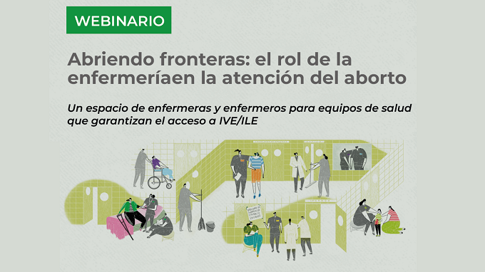 Abriendo fronteras: el rol de la enfermería en la atención del aborto. Ilustración de personal de enfermería en los servicios.